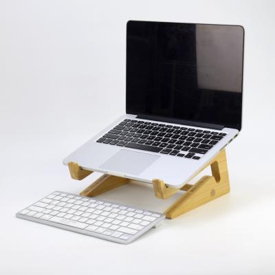 China Modern Wooden Bamboo Laptop Stands For Office Laptop Universal Portable Stand for sale