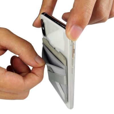 China Japan Style Good Quality Lycra Smart Wallet Phone Card Holder For Mobile Phone for sale