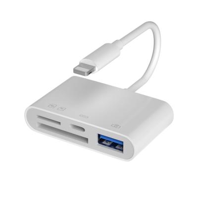 China Simple and Useful Superfast Transfer OTG USB 3 Wide Compatible Adapter for iPhone for sale