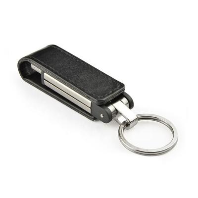 China Cheap Gift Leather USB Flash Drive USB 2.0 3.0 Memory Metal Case USB Leather Stick pendrive for sale