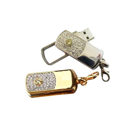 China Custom Metal Total Capacity 4GB 16GB 32GB 64GB 128gb Jewelry Swivel USB Flash Memory USB Pen Drive Stick for sale