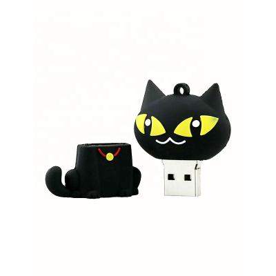 China USB 2.0 Cat Shape USB Training Gift PVC Cartoon USB Flash Stick Cartoon Pen Training USB Stick for sale