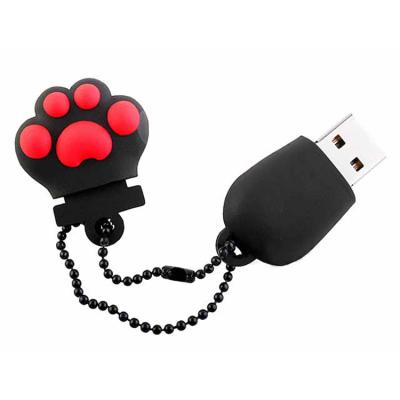 China PVC Customized Cute Cute PVC Bear Paw Style USB Flash Drive 2GB 4GB Cartoon Smart Flash Memory Stick for sale