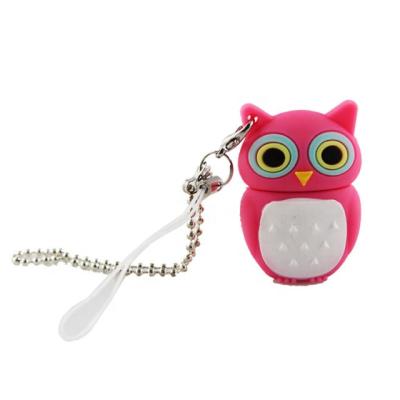 China PVC Tops Selling Cheap PVC Cartoon Character Owl Custom Lovely Cartoon USB Animal Flash Drive for sale