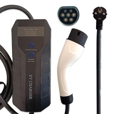 China Portable Type - 2 EV Charger With EU 2 Pin Plug For Electric Vehicle Charging XHL-EU002 for sale