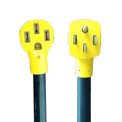 China 14-50P to 14-50R 3 foot extension cord for Level 2 EV charging XHL-1450P-1450R for sale