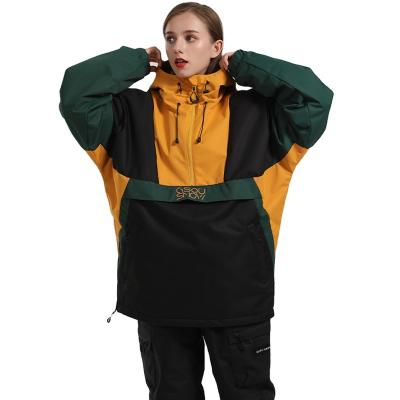 China New Arrival GS-2187 Crane Snow Ski Wear Outdoor Men's Hoodie Zipper Breathable Chest Pocket Snow Waterproof Winter Windproof Jackets for sale