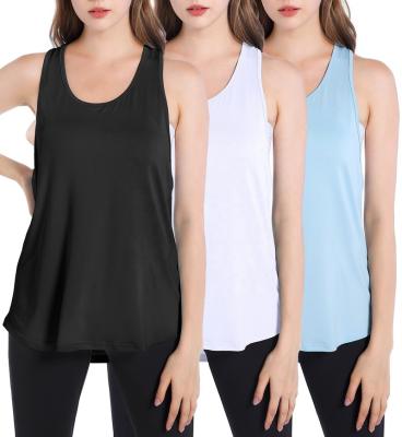 China Women's Breathable 3 Pack Workout Tops Loose Fit Racerback Running Tank Top Yoga Gym Summer Tops Sports Sports Shirts for sale