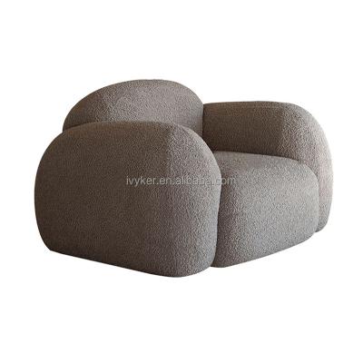 China Japanese furry semicircular wabi VK-2243 sabi sofa furrow gray moderno individual lambswool sofa for sale