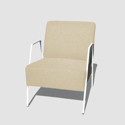 China Modern Indoor Beige Linen Single Living Room Armchair (Fabric The Other) VK-1018 Adjustable With White Metal Frame for sale