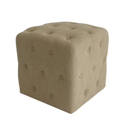 China New Design VK-3017 Toast Shape Polyester Fabric Modern Stools Sofa Ottoman Stool In Living Room And Bedroom for sale