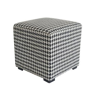 China VK-3015 Modern Classic Houndstooth Pattern Fabric Stool Black White Stool for Clothing Store, Shopping Mall and Home Use for sale