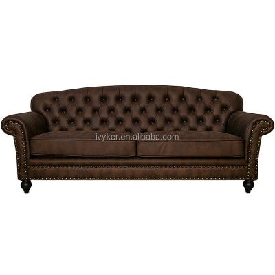 China Wholesale Contemporary Tufted Furniture KD Chesterfield Sofa Set 3 Seater VK-2215 Tufted Upholstered Living Room Sofa for sale