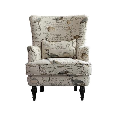 China VK-2206B Birdsong pattern fabric single seat reclining armchair for living room and bedroom furniture for sale