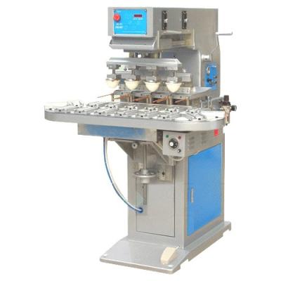 China Economical 4 Color Pad Printing Machine with Conveyer for sale