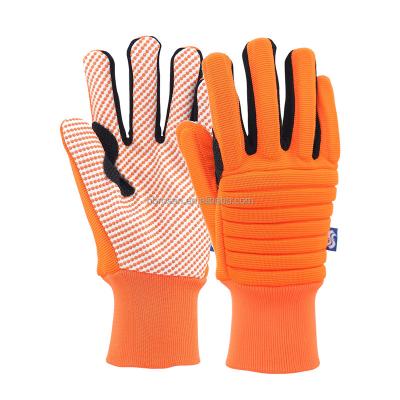 China High Anti-impact Blade Cut Heavy Duty Tpr Leather Mechanical Offshore Oil Gas Mechanical Offshore Anti Vibration Safety Gloves High Visibility Oil Gas Oilfield for sale