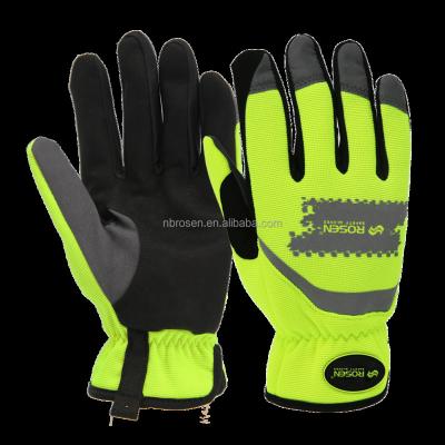 China Anti-impact Cut Logo Mechanical Work Dexterity Anti Impact Vibration Safety Gloves High Resistance Visibility Reflective Custom Gloves for sale