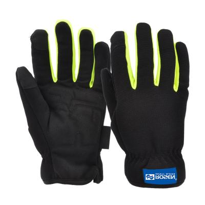 China Softtextile Mechanic Glove Synthetic Leather Lined Soft Work Gloves Hardy Warm Cut Proof Custom Logo Mechanic Winter Construction Safety Microfiber Slip On Shoe Cuff for sale