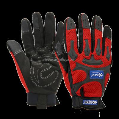 China Anti Vibration Impact Mechanics Gloves Logo Microfiber Synthetic Leather Pad Assembly And Mechanical Work Palm Touch Screen Safe Custom Secret Tactical Work for sale