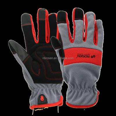 China Free Sample Wholesale Cheap Custom Double-stitched Logo Utility Synthetic Leather Washable Cut Heavy Duty Construction General Work Gloves for sale