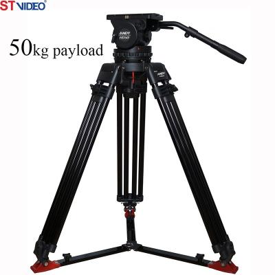 China Video Camera 20% Off 50kg 30kg And Other Different Payload Camera Tripod Kit Video Camera Professional Tripod ST Video 2 Stage Aluminum Black for sale