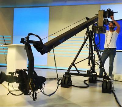 China Video and film camera film shooting equipment 360 degree rotating jimmy jib camera heavy crane for sale