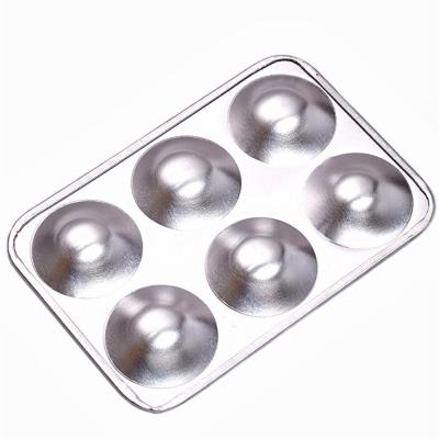 China Rectangular Shape HOT Selling 6 Hole High Quality Rectangular Silver Aluminum Pallet Art Supplies for sale