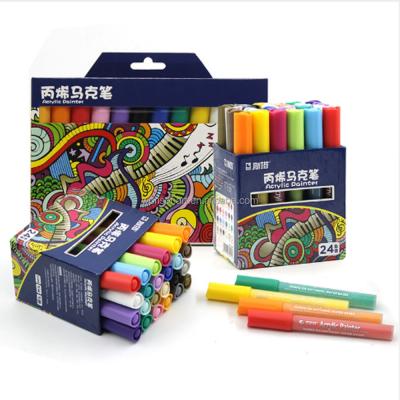 China Kids Paint Marker Ready To Board STA Acrylic Paint Markers 12 24 Colors Multi Colors Water Based Paint Marker Sets for sale