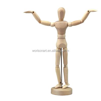 China Ready to Ship Wooden Manikin Mini Human Mannequin Model For Artist 12inch Sketching Drawing Stand for sale