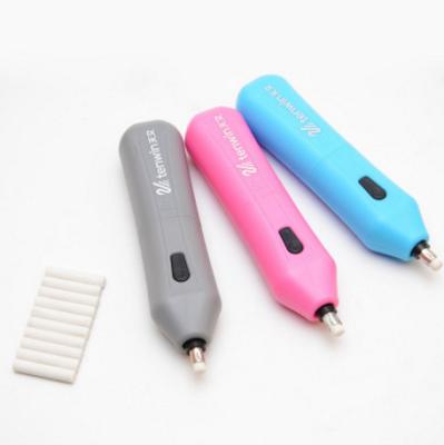 China Promotional Custom Electric Pencil Eraser Eco-friendly Logo Automatic Plastic PVC Rubber Eraser For Pencil for sale