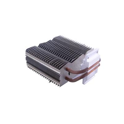 China LED Lighting Customized Zipper Fins Heatsink With Heat Pipe Copper CPU Heatsink for sale