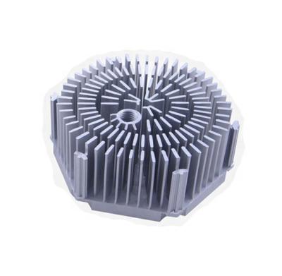 China LED Lighting Customization Cold Forging Heatsink Anodize Large Silver Hexagonal Cold Forged Heatsink For LED Lighting for sale