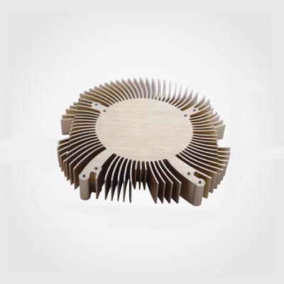 China Decorations Factory Custom All Size Dodged Fin Profile Radial Aluminum Radiator Large Aluminum Heatsink for sale