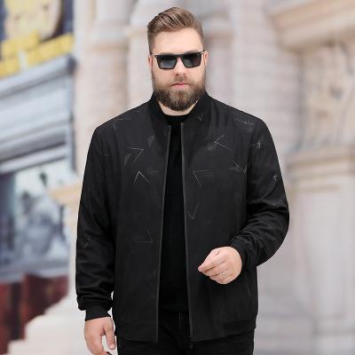 China European and American viable spring and autumn plus fat plus extra large size men's jacket loose type of fat size jacket men's jacket fat for sale