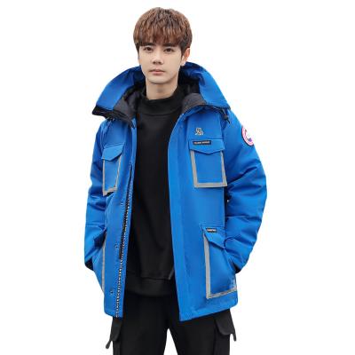 China 2021 winter fashion breathable down jacket men's medium and long coat thickened fashion work warm coat for sale