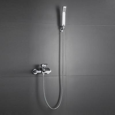 China Without Wholesale Price Slide Bar Sanitary Ware Chrome In The Wall Single Handle Shower Bathroom Rain Shower Set Faucet for sale