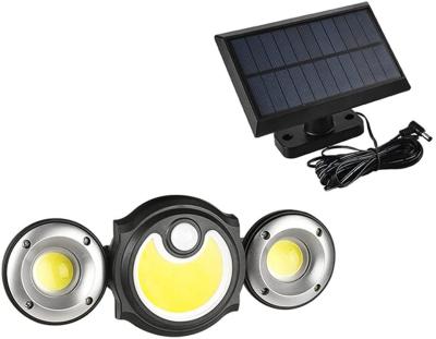 China Newest garden security smart sensor 128 cob led solar garden lights path wall lamp street light for sale