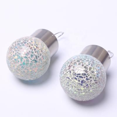 China Garden Outdoor Garden Waterproof Decorative Color Changing Led Solar Mosaic Ball Light for sale