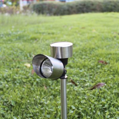 China Outdoor Garden Garden Parts Stainless Steel Lawn Illumination Emergency Led Solar Light for sale