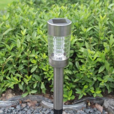 China Garden Led Outdoor Stainless Steel Cylinder Solar Lawn Garden Light for sale