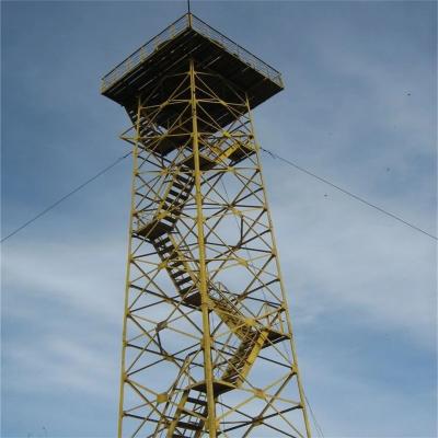 China Hot Dip Galvanized 4 Leg Guard Tower Angle Angular Steel Watch Fire Observation Tower for sale