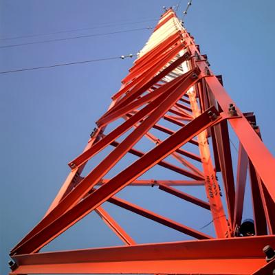 China High Resolution Triangular Radio Telecom 3 Legged Tubular Steel Tower 40M/S for sale