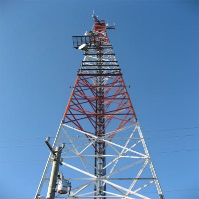 China 3 Legged Angular Steel Tower 20M -65 M Mast Pylon Iron Telecommunication Angular Tower for sale