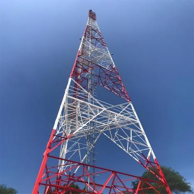 China Telecom Shelter Design 60m 4 Legged Angular Steel Tower Angle Lattice Radio Antenna 4g Wireless Equipment for sale