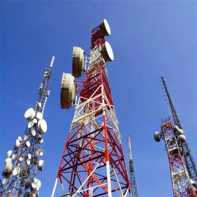 China 60m Lattice Radio Tower Angular Hot Dip Galvanized Steel Four Leg Communication Antenna Tower for sale