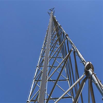 Cina Stazione base GSM Vhf Uhf Antenna di radiocomunicazione a 3 zampe Torre di acciaio tubolare in vendita