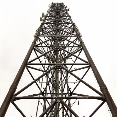 China Bolted Pylon Iron 3 Legged Tubular Steel Tower 20 - 65 M Meter Mast for sale