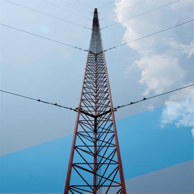 China Telecom Supported Triangular Mast Design Galvanized Wire Tower Galvanizado Aço Reticulado Tubular à venda