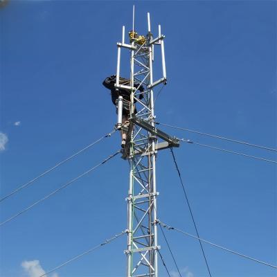 China Self Supporting 3 Legs Guy Gsm Antenna  Radio Guyed Wire Tower Lattice Steel Tubular for sale