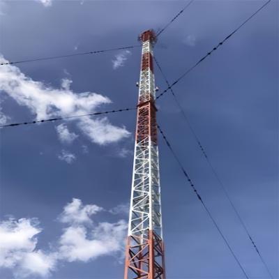 China 100 Meter Q345 Q235 Q420 Steel Structure Guyed Pole Tower Antenna Angle Lattice Communication Pole Mast Telecommunication Tower for sale